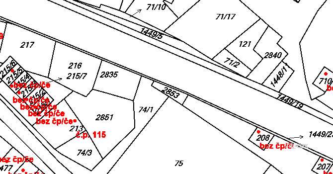 Krumvíř 47227117 na parcele st. 2853 v KÚ Krumvíř, Katastrální mapa