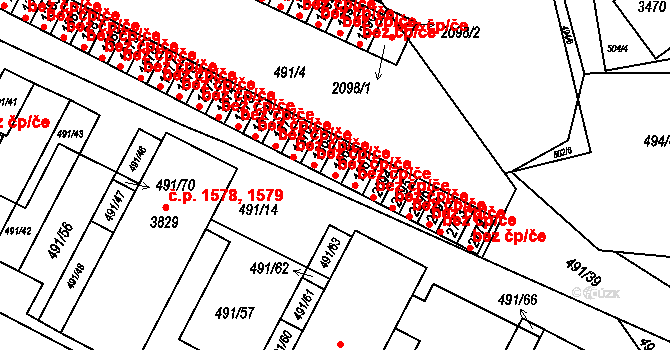 Ústí nad Orlicí 48454117 na parcele st. 1368 v KÚ Ústí nad Orlicí, Katastrální mapa