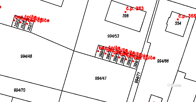 Čimelice 48483117 na parcele st. 399/6 v KÚ Čimelice, Katastrální mapa