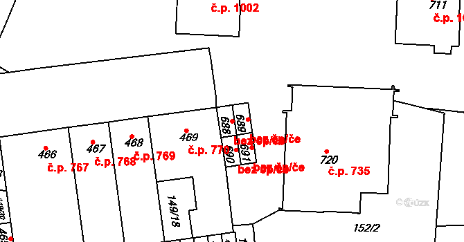 Kralupy nad Vltavou 49096117 na parcele st. 688 v KÚ Kralupy nad Vltavou, Katastrální mapa