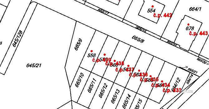 Krčín 438, Nové Město nad Metují na parcele st. 559 v KÚ Krčín, Katastrální mapa