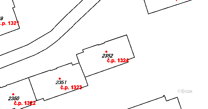 Humpolec 1324 na parcele st. 2352 v KÚ Humpolec, Katastrální mapa