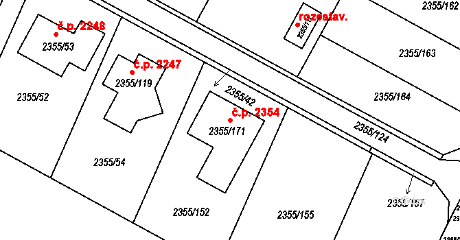 Předměstí 2354, Litoměřice na parcele st. 2355/171 v KÚ Litoměřice, Katastrální mapa