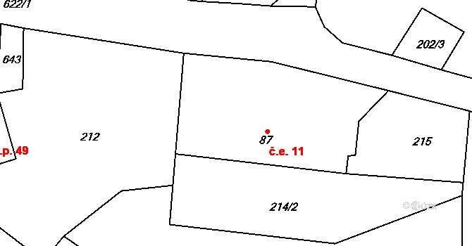 Žďár 77, Chodský Újezd, Katastrální mapa