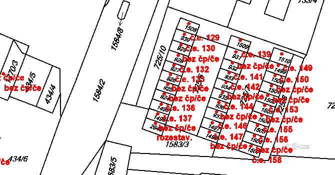 Litovel 135 na parcele st. 925 v KÚ Litovel, Katastrální mapa