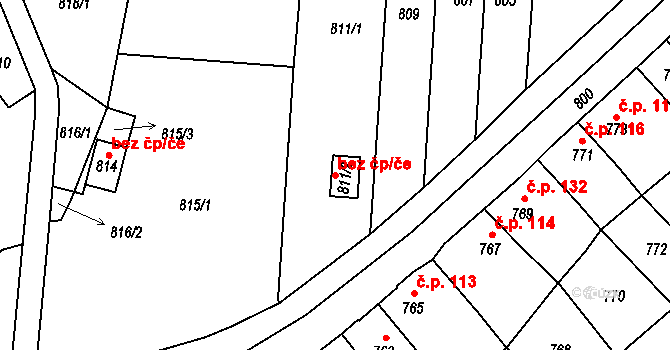 Klášterec nad Ohří 39118118 na parcele st. 811/2 v KÚ Miřetice u Klášterce nad Ohří, Katastrální mapa