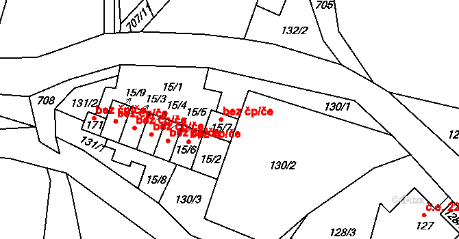 Prysk 39761118 na parcele st. 15/7 v KÚ Dolní Prysk, Katastrální mapa