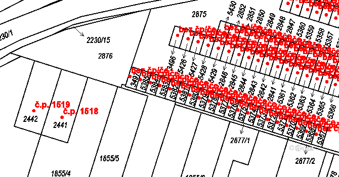 Písek 46217118 na parcele st. 5382 v KÚ Písek, Katastrální mapa