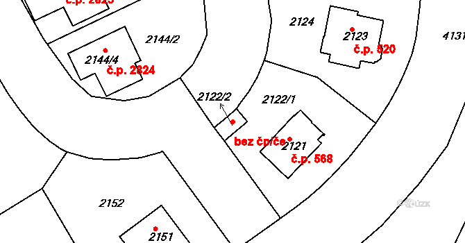 Praha 46802118 na parcele st. 2122/2 v KÚ Dejvice, Katastrální mapa