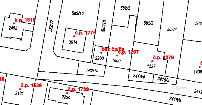 Hořice 47942118 na parcele st. 3360 v KÚ Hořice v Podkrkonoší, Katastrální mapa
