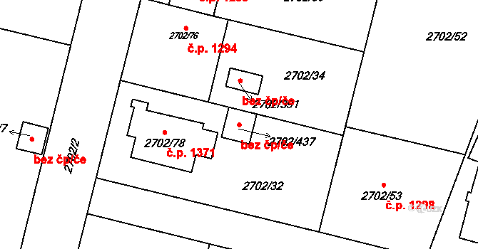 Opava 48555118 na parcele st. 2702/437 v KÚ Opava-Předměstí, Katastrální mapa