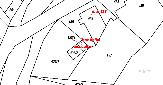 Lichnov 96745118 na parcele st. 436/3 v KÚ Lichnov u Bruntálu, Katastrální mapa