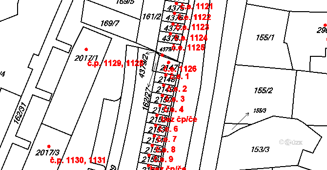 Kyjov 3 na parcele st. 2149 v KÚ Kyjov, Katastrální mapa