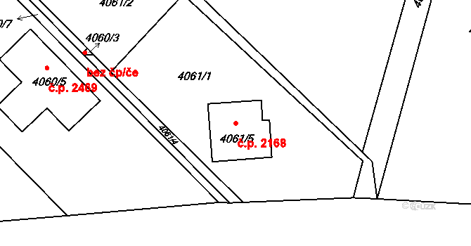 Zábřeh 2168 na parcele st. 4061/5 v KÚ Zábřeh na Moravě, Katastrální mapa