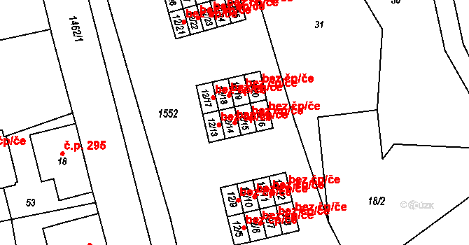 Chrastava 40804119 na parcele st. 12/14 v KÚ Chrastava I, Katastrální mapa