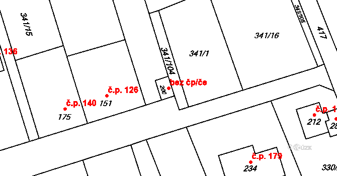 Bystročice 40827119 na parcele st. 200 v KÚ Bystročice, Katastrální mapa