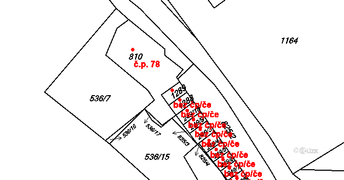 Broumov 49443119 na parcele st. 1289 v KÚ Broumov, Katastrální mapa