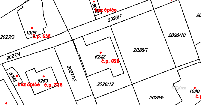 Beroun-Závodí 828, Beroun na parcele st. 6242 v KÚ Beroun, Katastrální mapa