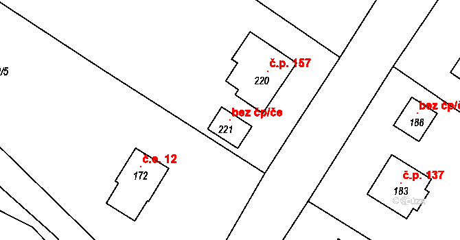 Černouček 96771119 na parcele st. 221 v KÚ Černouček, Katastrální mapa