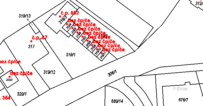 Liberec 40812120 na parcele st. 319/11 v KÚ Růžodol I, Katastrální mapa