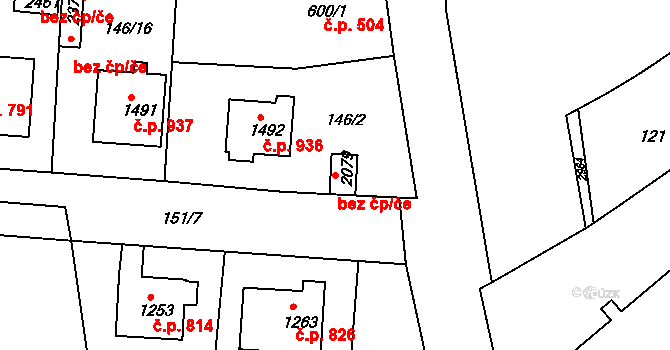 Nové Strašecí 44440120 na parcele st. 2079 v KÚ Nové Strašecí, Katastrální mapa