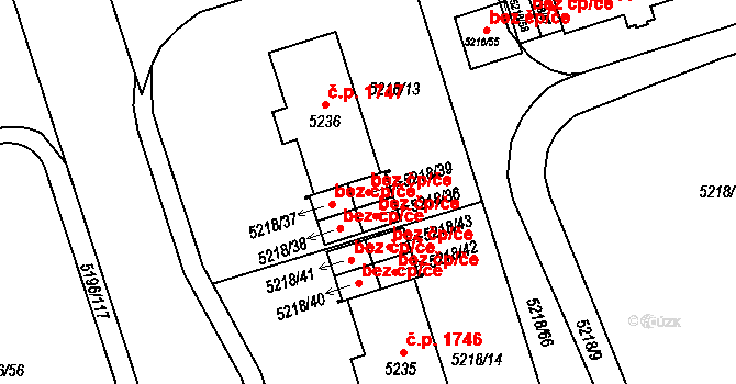 Frýdek-Místek 46442120 na parcele st. 5218/39 v KÚ Frýdek, Katastrální mapa