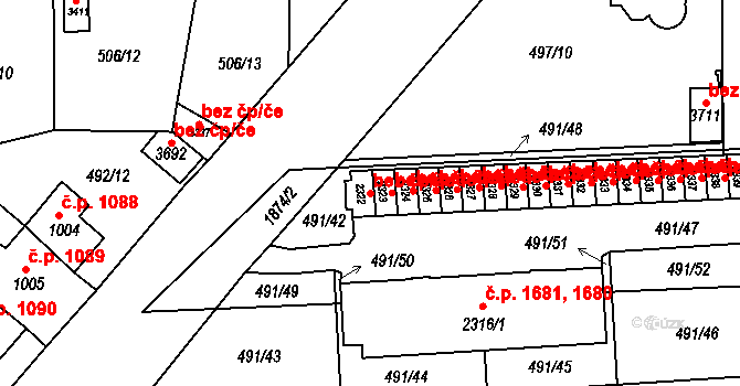 Svitavy 46552120 na parcele st. 2322 v KÚ Svitavy-předměstí, Katastrální mapa
