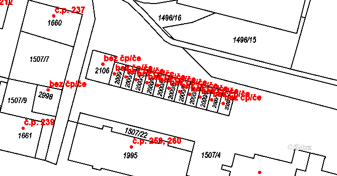 Trutnov 48988120 na parcele st. 2000/6 v KÚ Trutnov, Katastrální mapa