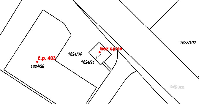 Popůvky 49445120 na parcele st. 1624/21 v KÚ Popůvky u Brna, Katastrální mapa