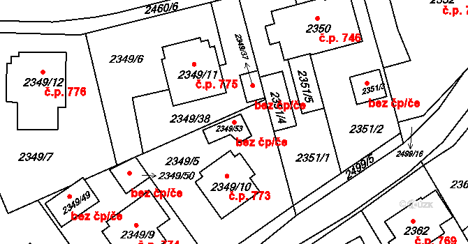 Jeseník 81330120 na parcele st. 2349/53 v KÚ Jeseník, Katastrální mapa