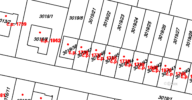 Dobrá Voda u Českých Budějovic 1745 na parcele st. 3019/46 v KÚ Dobrá Voda u Českých Budějovic, Katastrální mapa