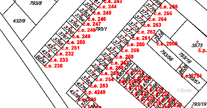 Hodonín 38903121 na parcele st. 3778 v KÚ Hodonín, Katastrální mapa