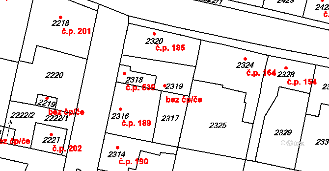 Řevnice 39603121 na parcele st. 2319 v KÚ Řevnice, Katastrální mapa