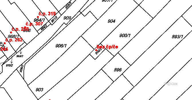 Nosislav 39852121 na parcele st. 900/2 v KÚ Nosislav, Katastrální mapa