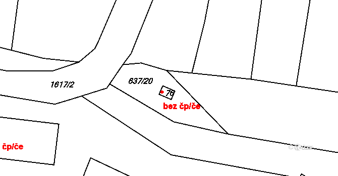 Bernartice 39985121 na parcele st. 76 v KÚ Jestřebice, Katastrální mapa