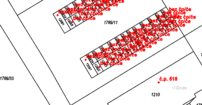 Milovice 42657121 na parcele st. 1209/15 v KÚ Milovice nad Labem, Katastrální mapa
