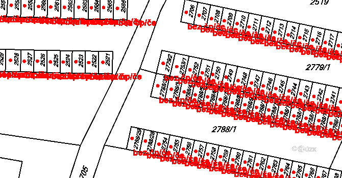 Rýmařov 42721121 na parcele st. 2788/3 v KÚ Rýmařov, Katastrální mapa
