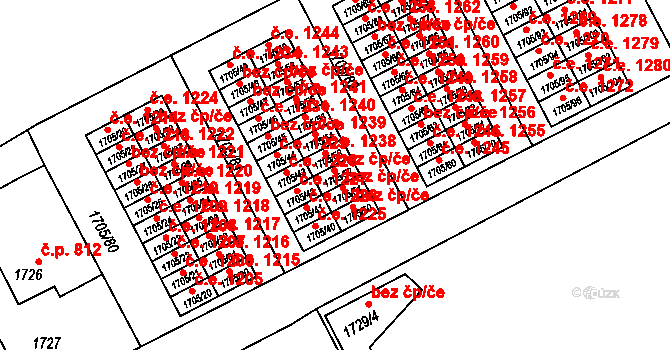 Kopřivnice 43299121 na parcele st. 1705/52 v KÚ Kopřivnice, Katastrální mapa