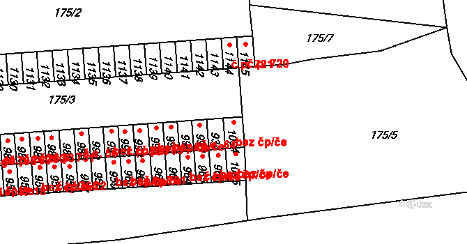 Benešov nad Ploučnicí 43754121 na parcele st. 1094 v KÚ Benešov nad Ploučnicí, Katastrální mapa