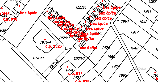 Duchcov 45070121 na parcele st. 1973/3 v KÚ Duchcov, Katastrální mapa