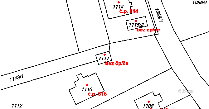 Jablunkov 46343121 na parcele st. 1111 v KÚ Jablunkov, Katastrální mapa