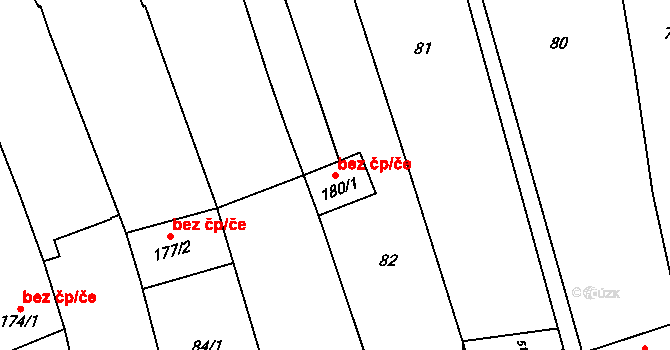 Žeravice 48177121 na parcele st. 180/1 v KÚ Žeravice u Kyjova, Katastrální mapa