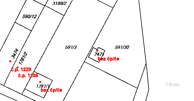 Kolín 48383121 na parcele st. 7471 v KÚ Kolín, Katastrální mapa