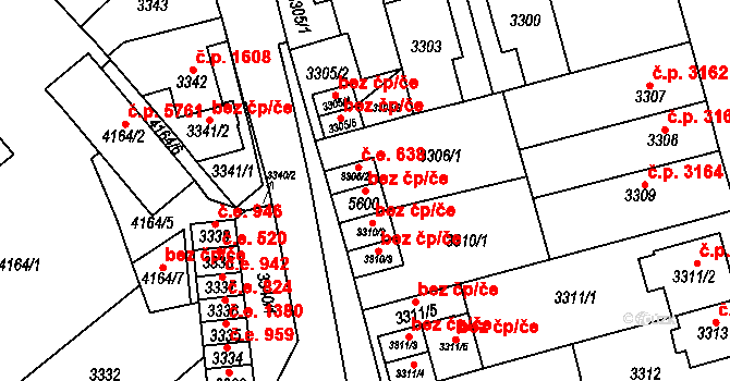 Chomutov 48403121 na parcele st. 5600 v KÚ Chomutov I, Katastrální mapa