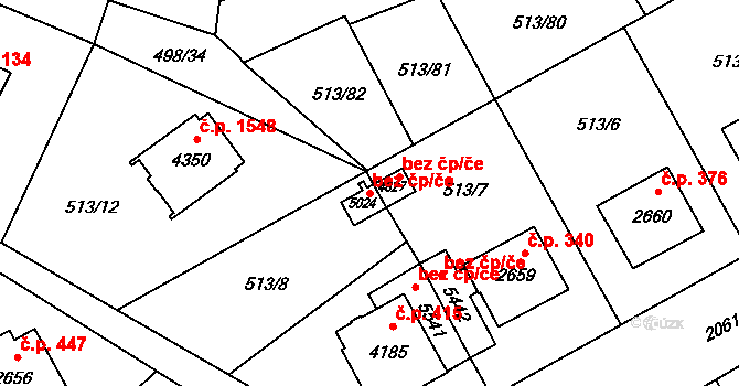 Šumperk 48513121 na parcele st. 5024 v KÚ Šumperk, Katastrální mapa