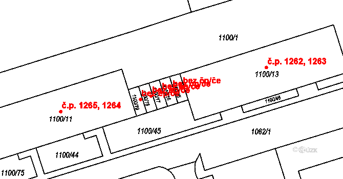 Frýdlant nad Ostravicí 49129121 na parcele st. 1100/16 v KÚ Frýdlant nad Ostravicí, Katastrální mapa