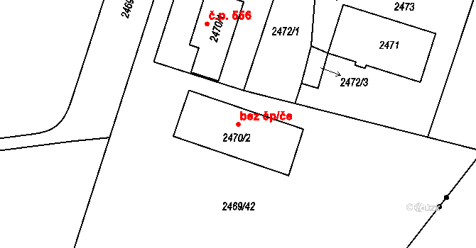 Havířov 49410121 na parcele st. 2470/2 v KÚ Šumbark, Katastrální mapa