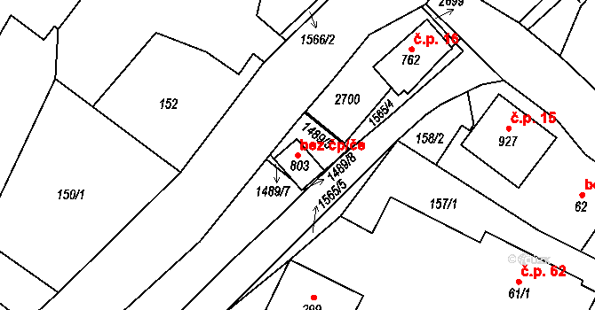Opatovice nad Labem 54003121 na parcele st. 803 v KÚ Opatovice nad Labem, Katastrální mapa