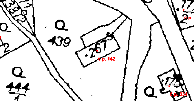 Libina 142 na parcele st. 7562 v KÚ Horní Libina, Katastrální mapa