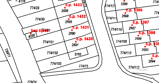 Humpolec 1430 na parcele st. 2691 v KÚ Humpolec, Katastrální mapa